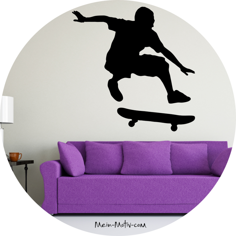 Preview: Wandtattoo 10002 Skater Silhouette